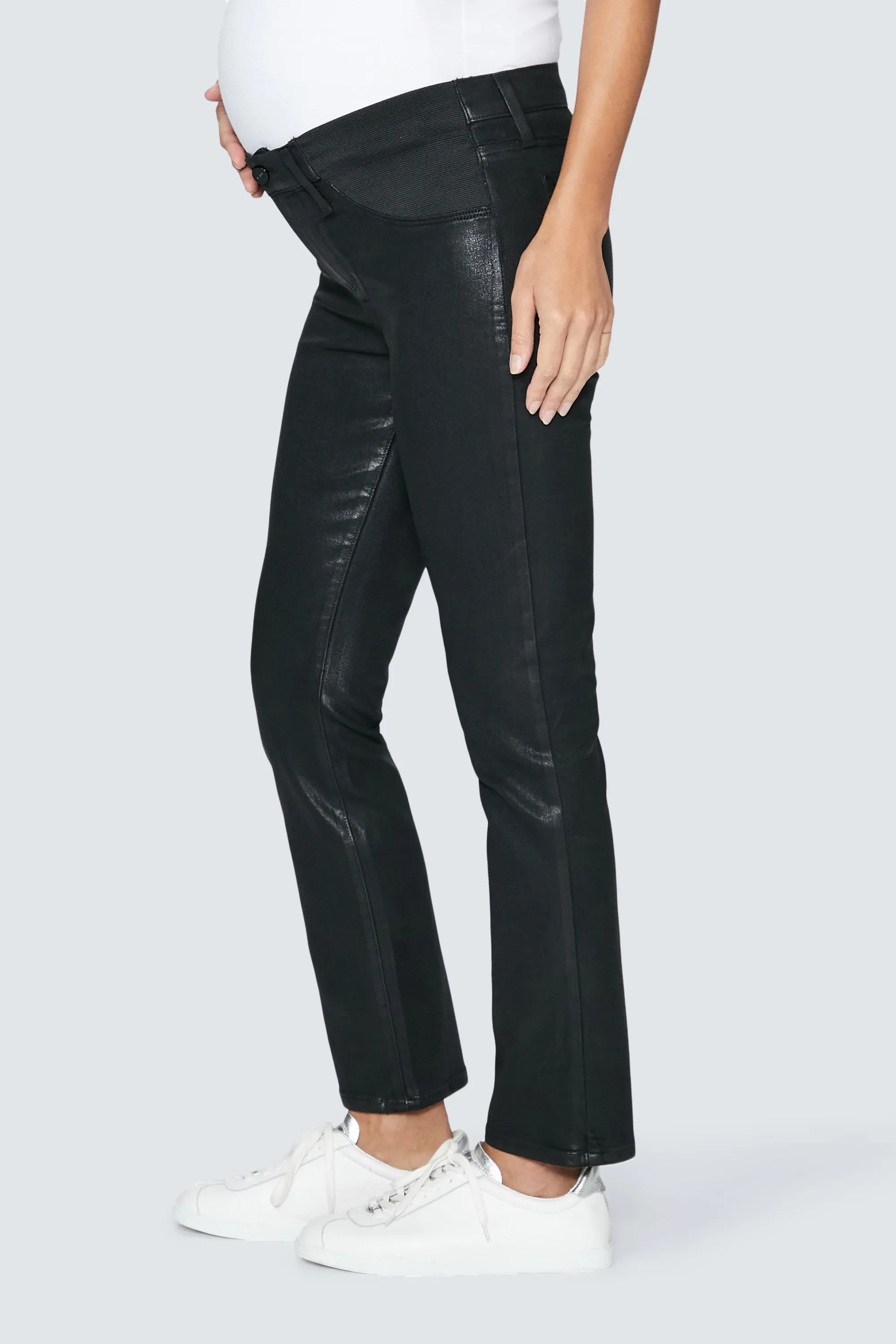 Cindy Boyfriend Coated Maternity Jeans