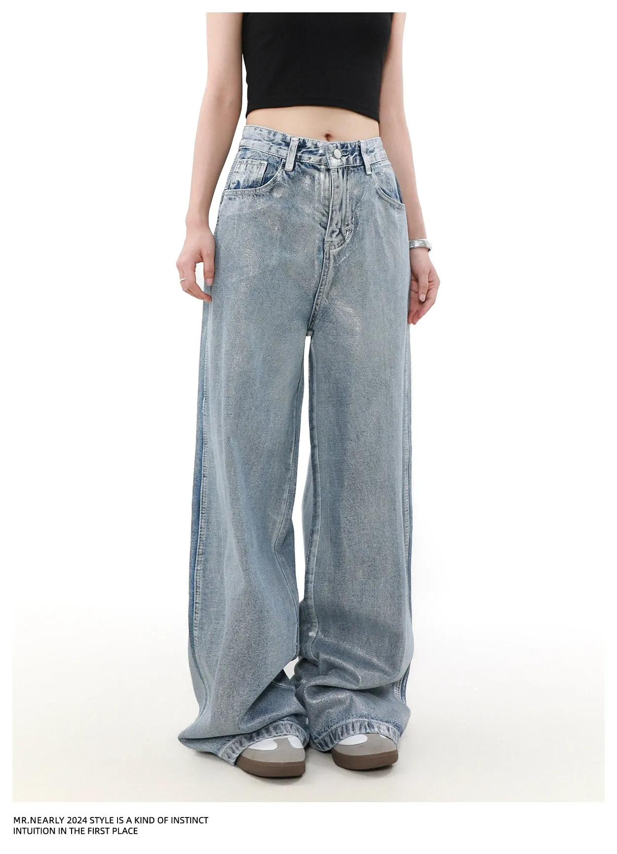 Faded Paint Splashed Jeans