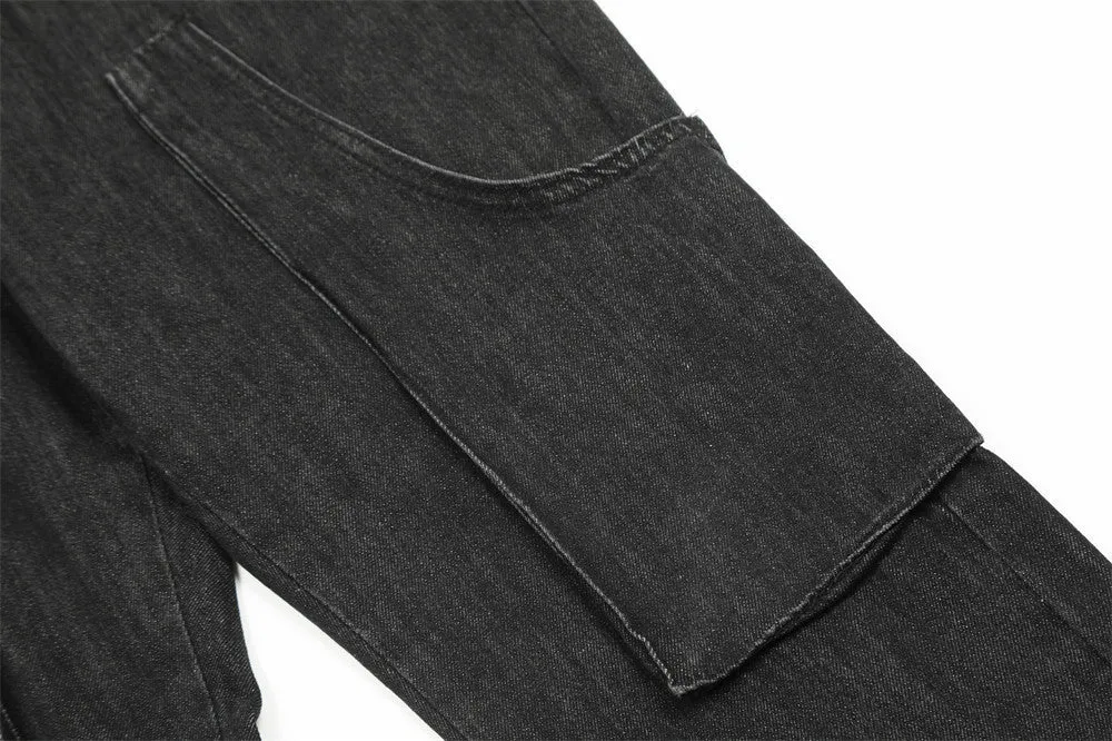 Fashion Personality Multi-pocket Design Jeans For Men