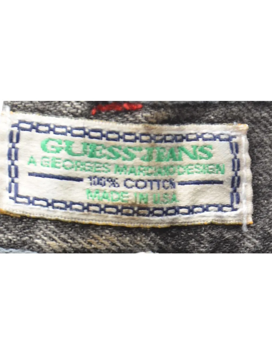 High Waist Distressed Guess Tapered Jeans - W30 L33