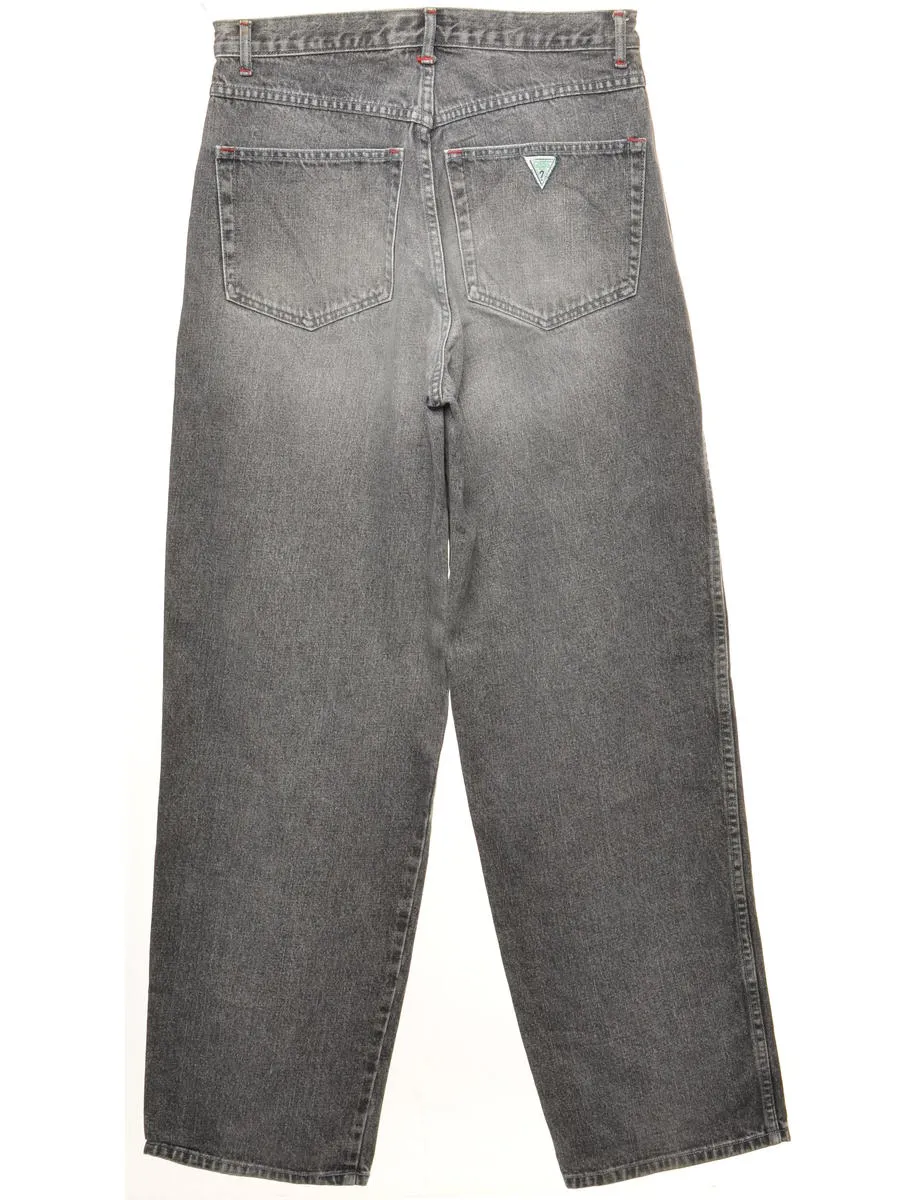 High Waist Distressed Guess Tapered Jeans - W30 L33