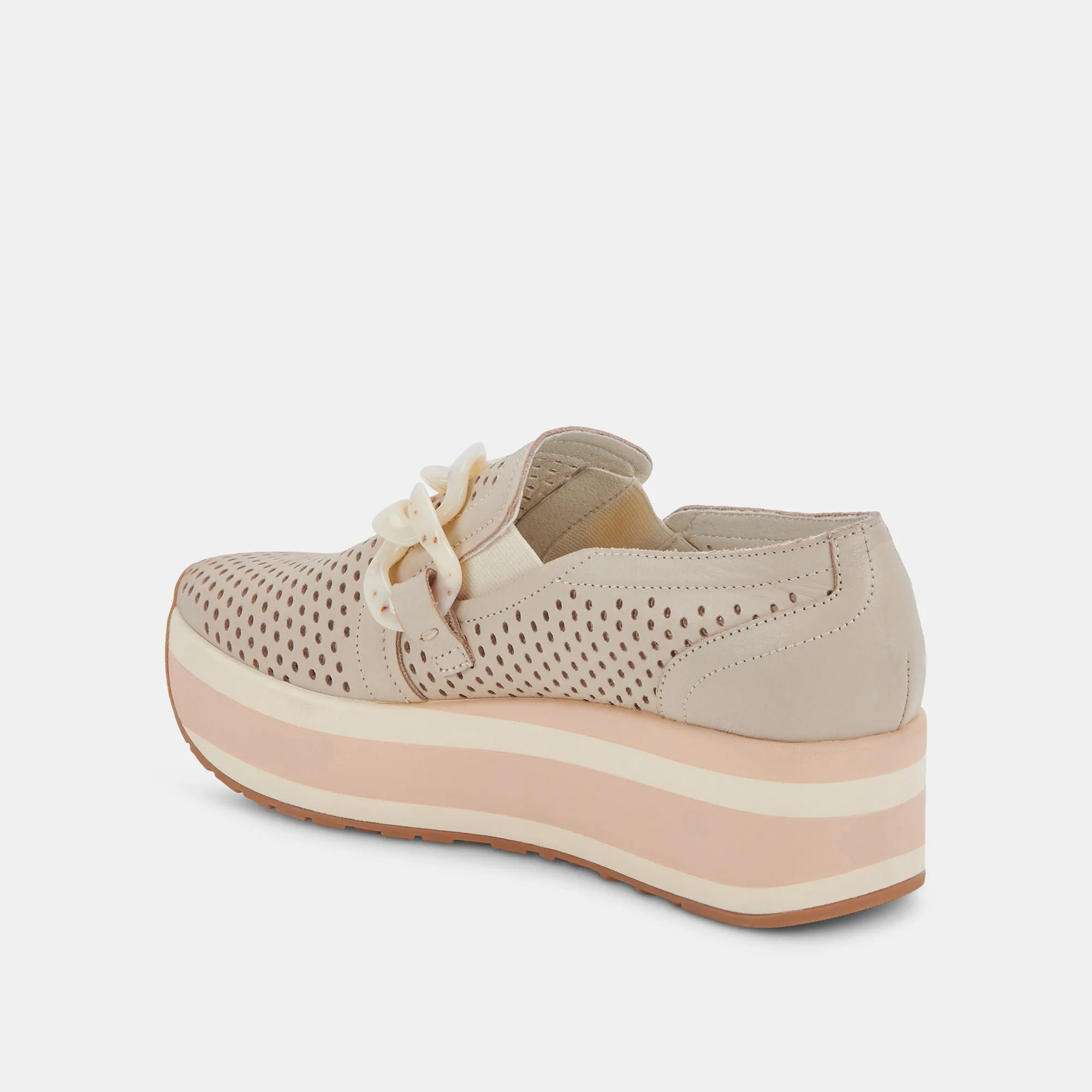 JHENEE PERFORATED SNEAKERS SAND NUBUCK