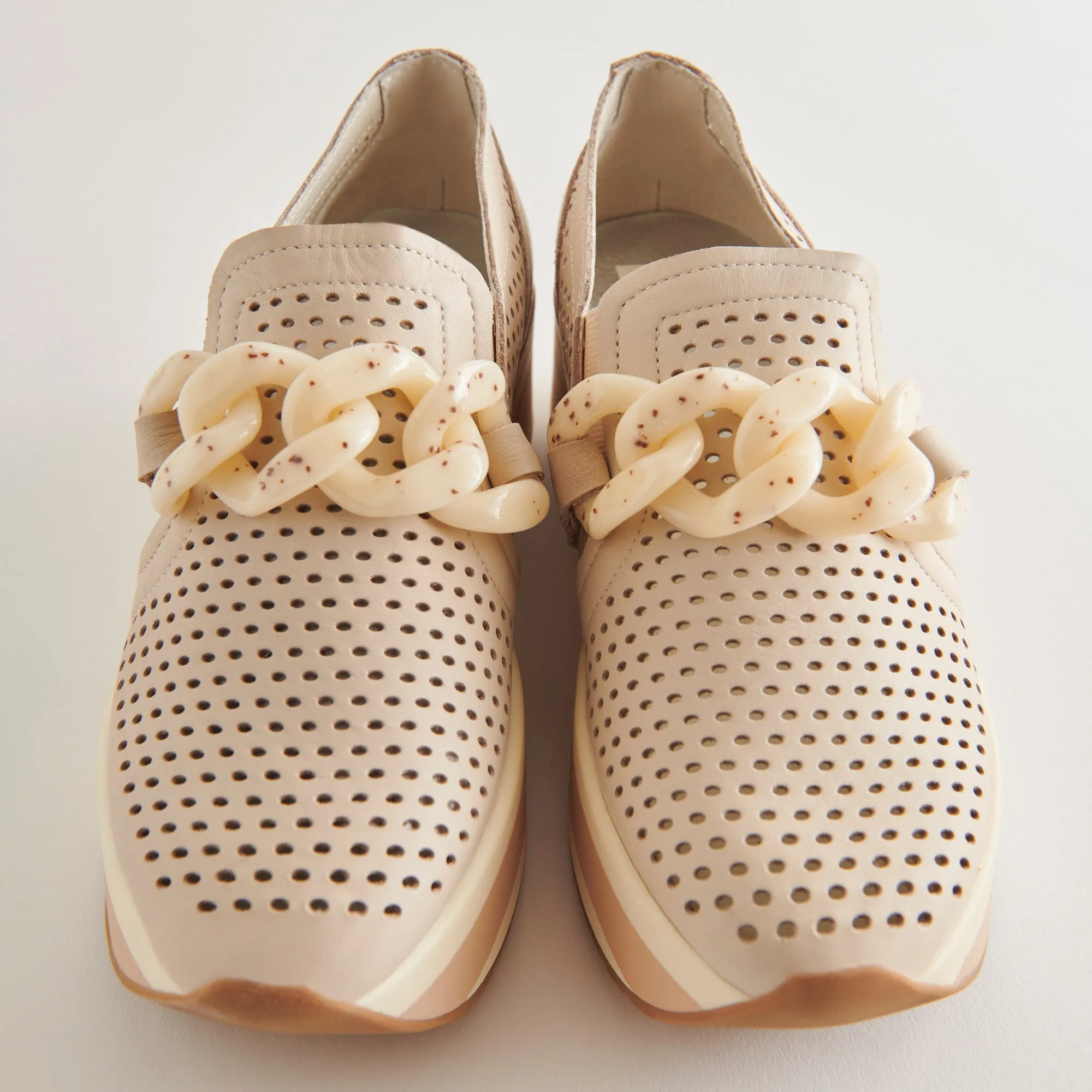 JHENEE PERFORATED SNEAKERS SAND NUBUCK