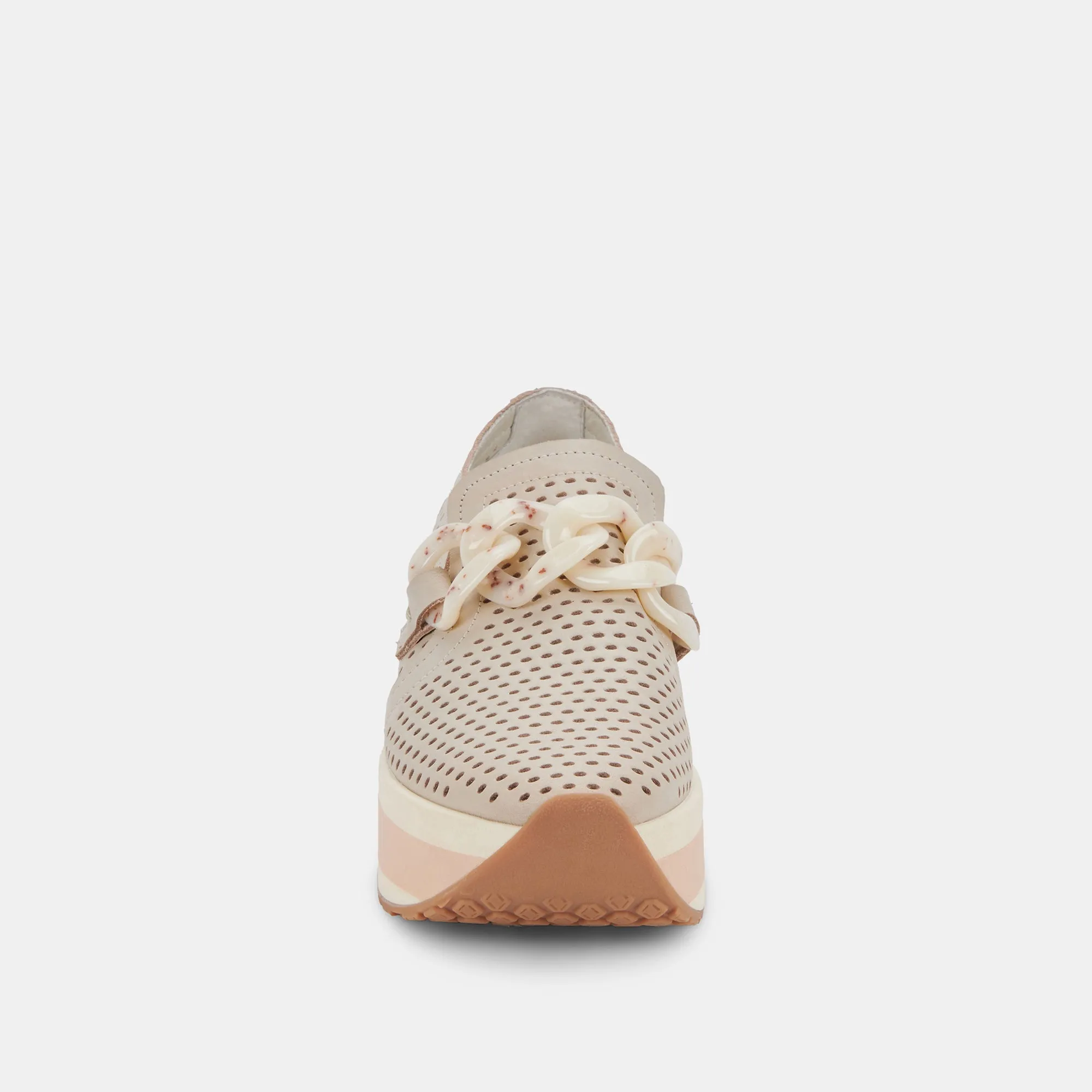 JHENEE PERFORATED SNEAKERS SAND NUBUCK