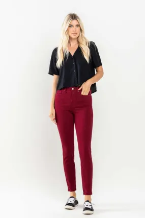 Judy Blue High Rise Scarlet Skinny Jeans
