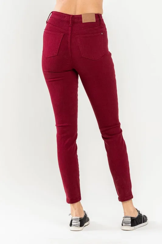 Judy Blue High Rise Scarlet Skinny Jeans