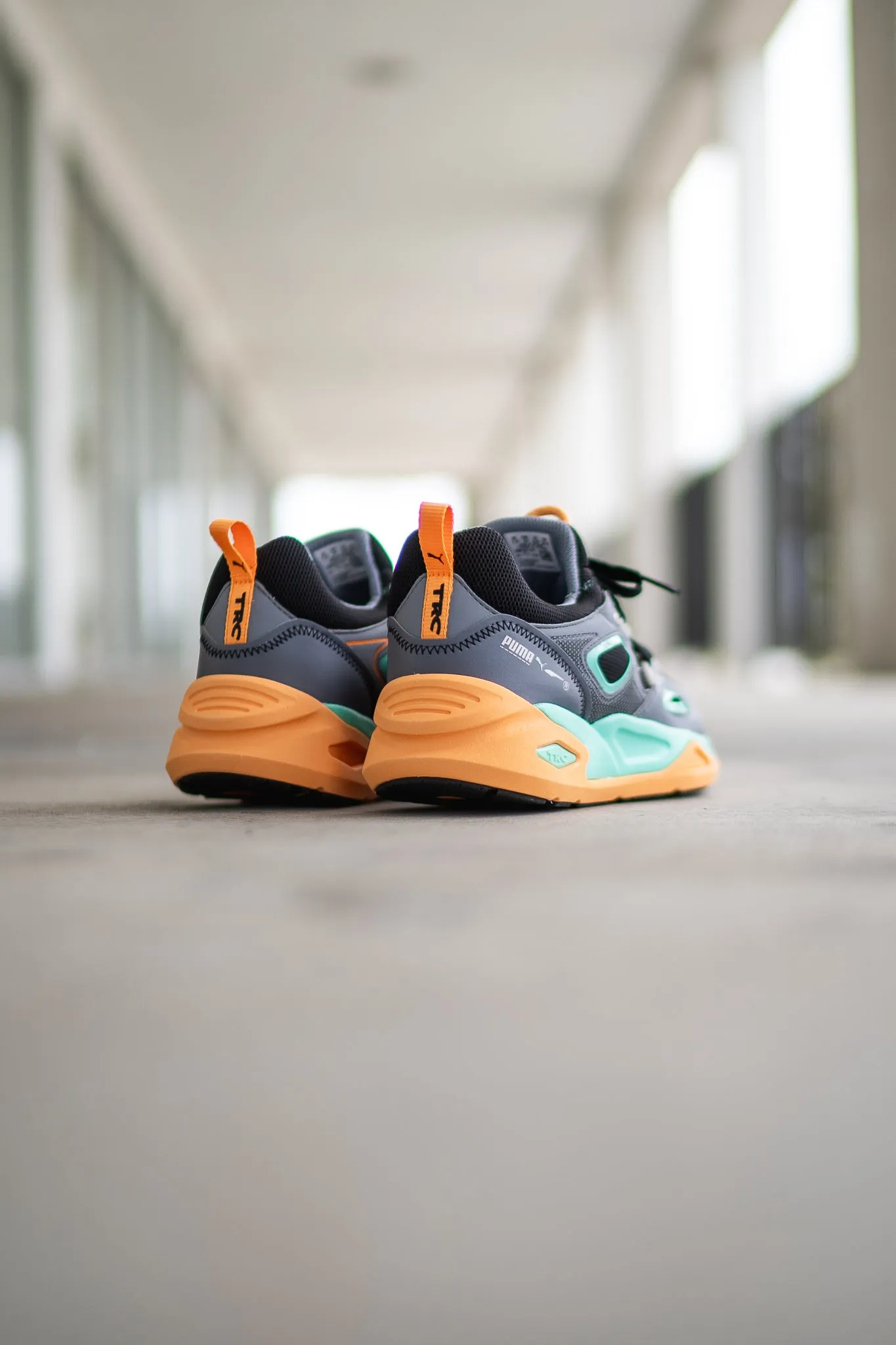 Sure, here is the optimized title: Puma TRC Blaze SPXP Mens Gray Tile Sneakers