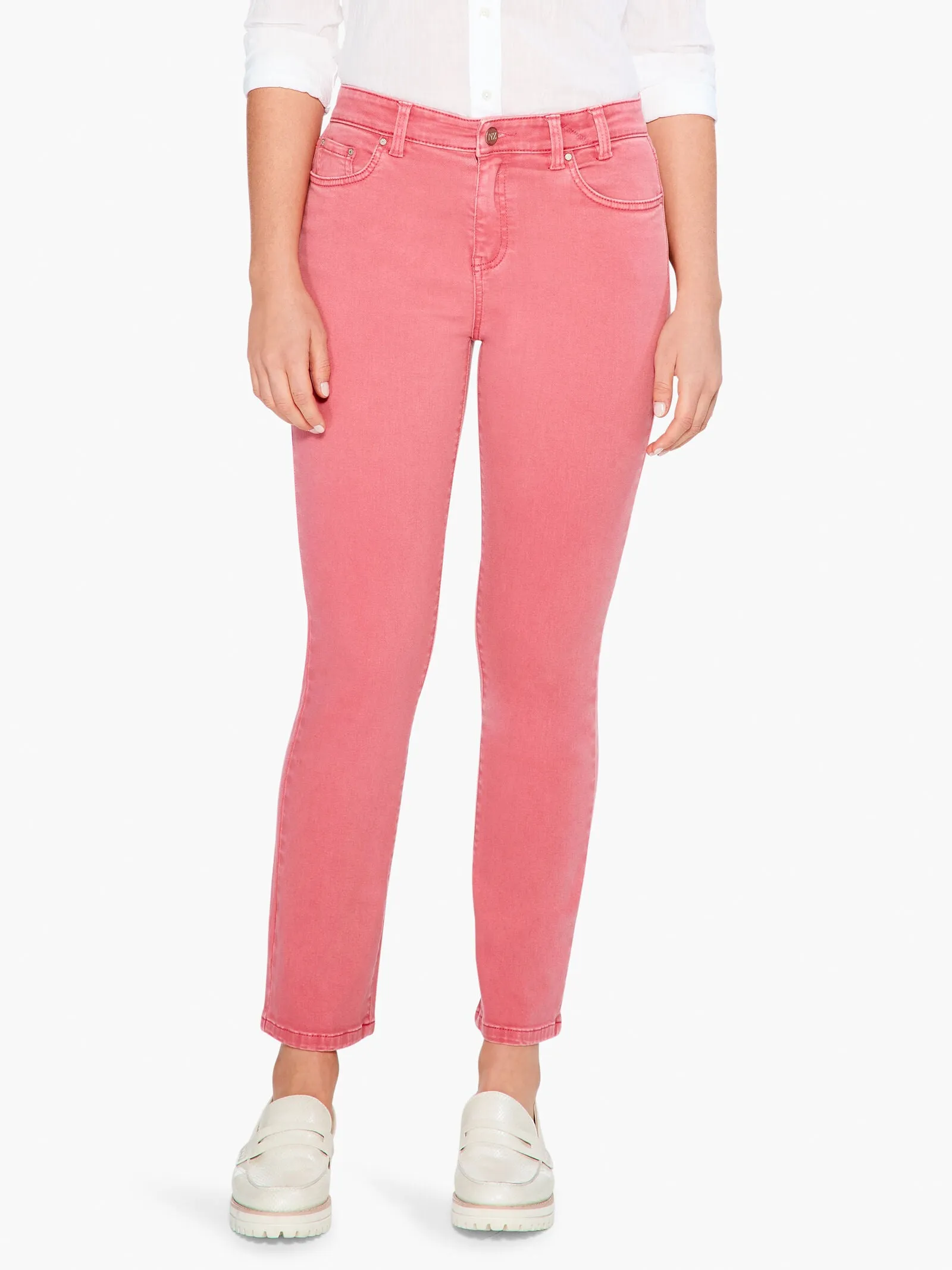 NZ 28" Color Mid Rise Straight Ankle Jeans