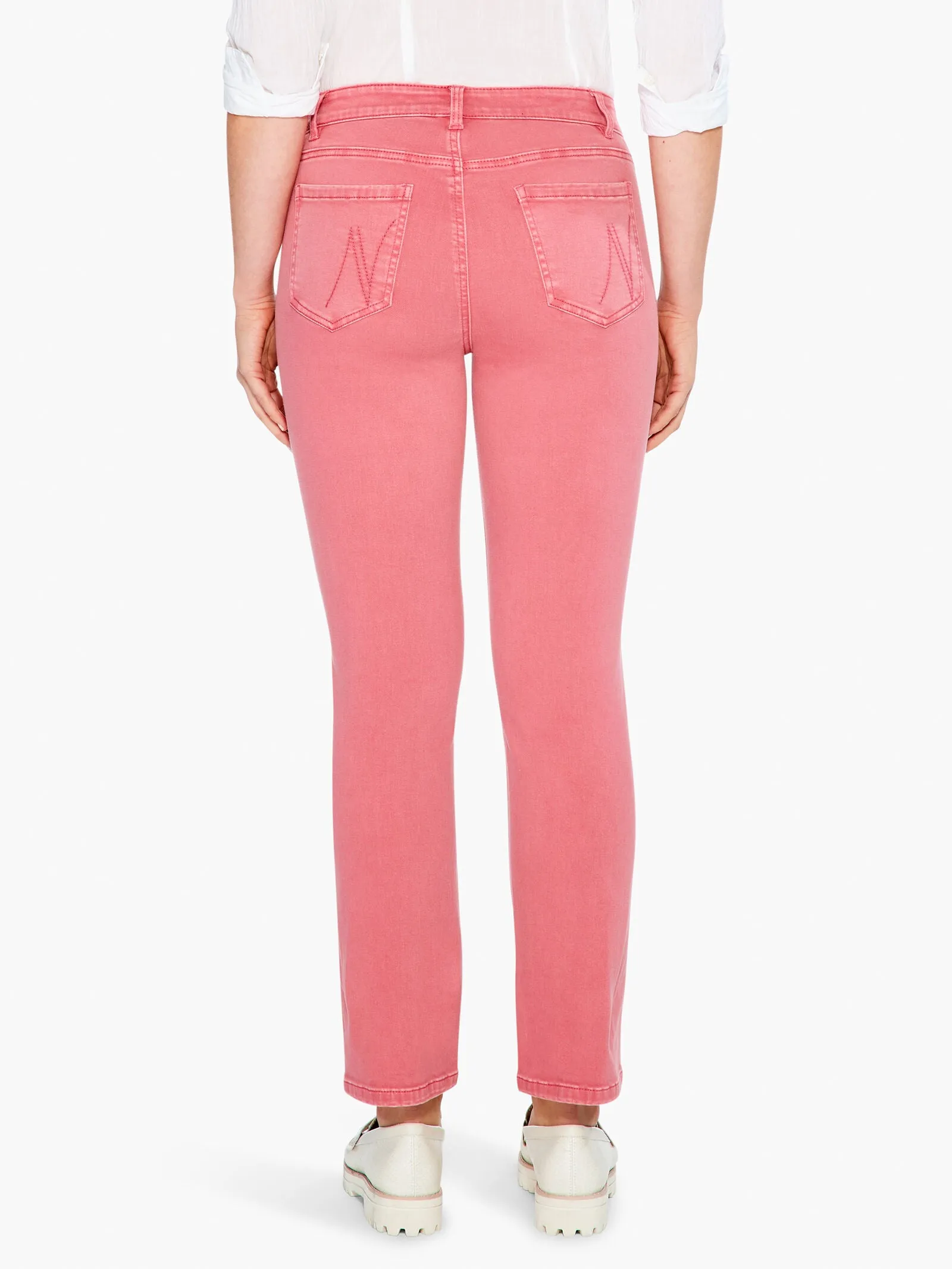 NZ 28" Color Mid Rise Straight Ankle Jeans