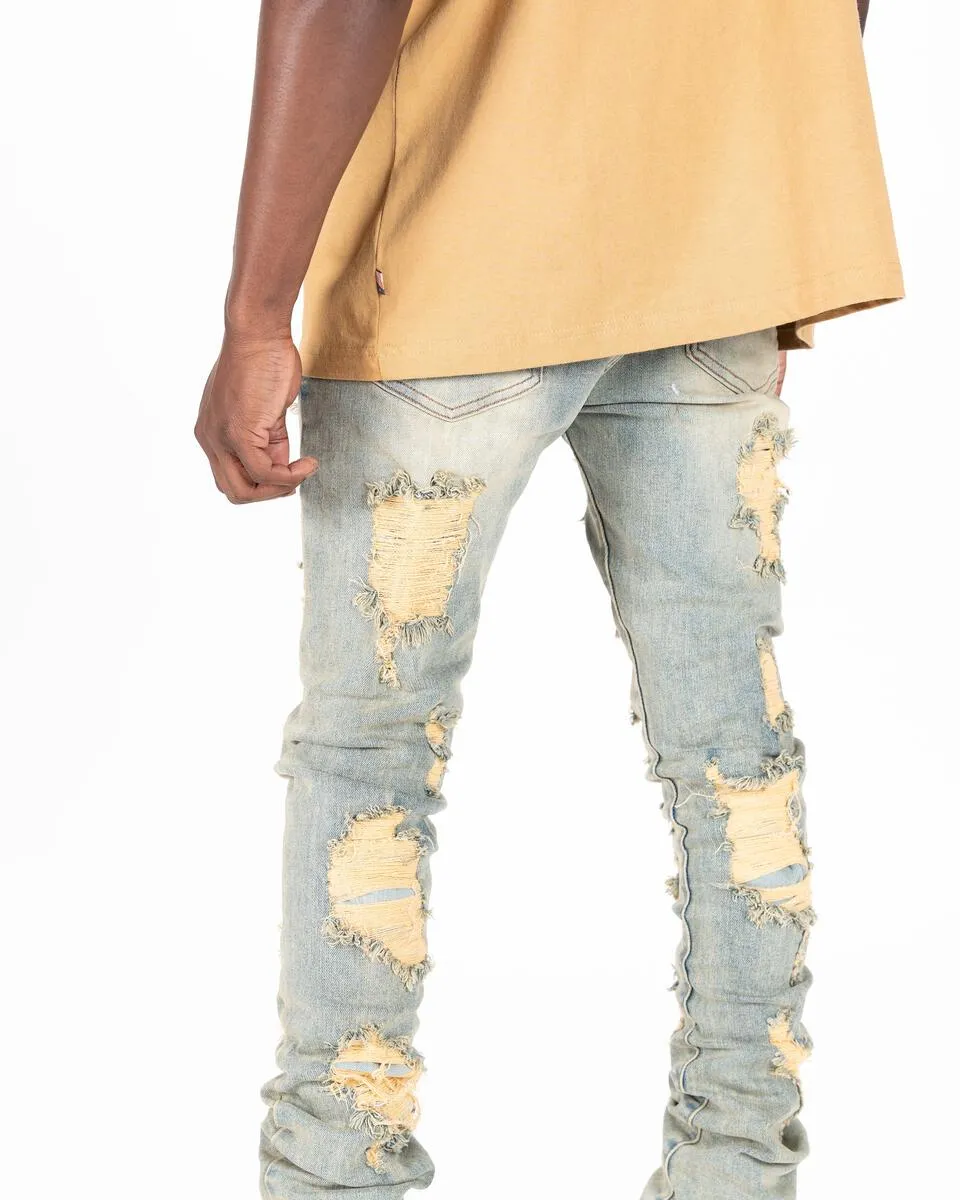 Pheelings SEIZE THE DAY FLARE STACK DENIM (LIGHT BLUE)
