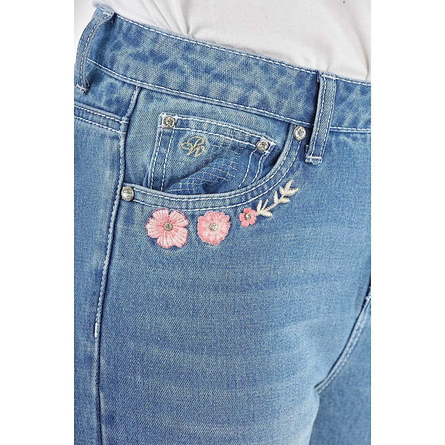 Pure Western Women's Hi Waist Flora Boot Cut Jean 32" Leg-Faded Blue