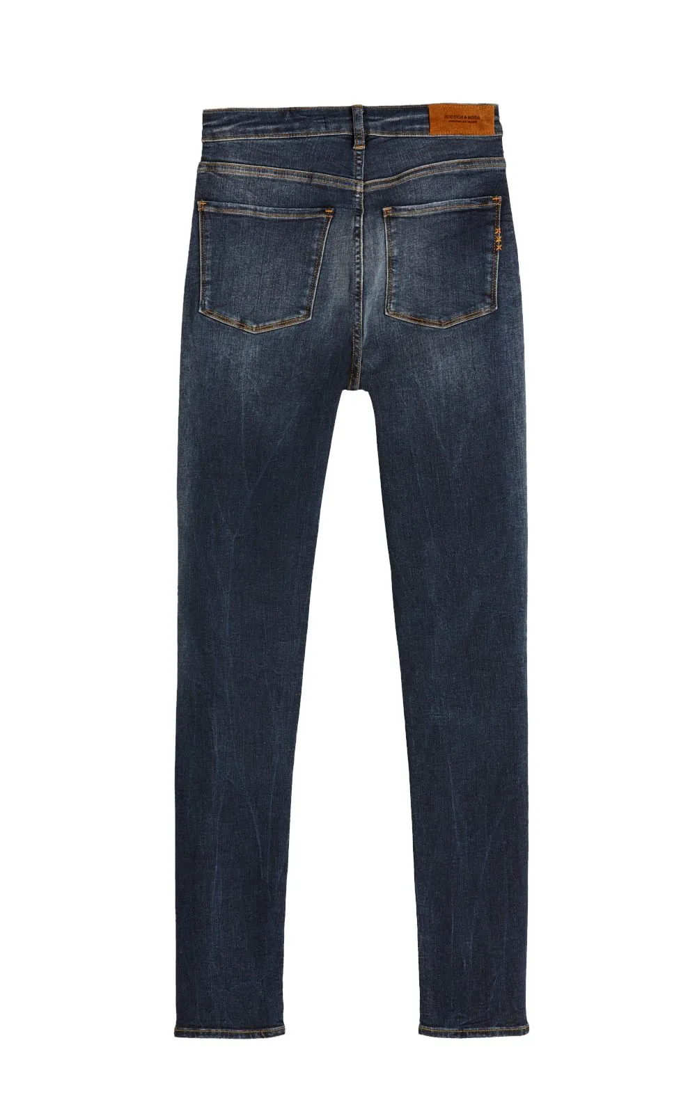 Scotch & Soda Womens Haut High Rise Skinny Jeans, Blauw Trails