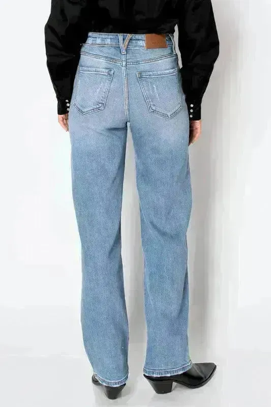 TUMMY CONTROL HIGH RISE FULL LENGTH STRAIGHT JEANS